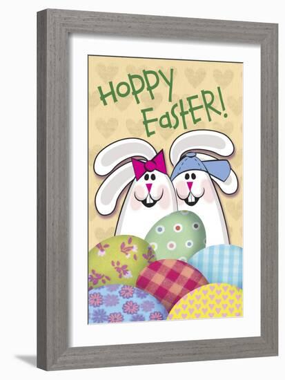 Hoppy Easter Patch Eggs-Margaret Wilson-Framed Giclee Print