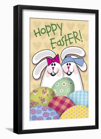 Hoppy Easter Patch Eggs-Margaret Wilson-Framed Giclee Print