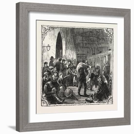 Hops and Hop Pickers-null-Framed Giclee Print