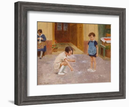 Hopscotch-Victor Gabriel Gilbert-Framed Giclee Print