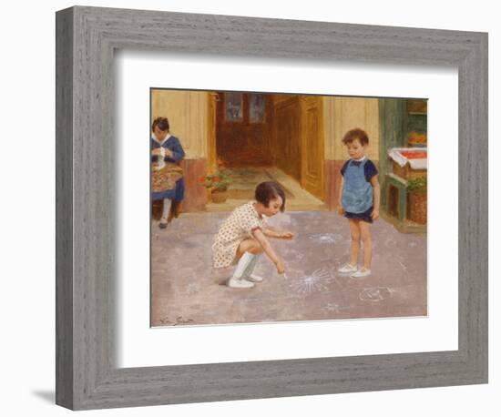 Hopscotch-Victor Gabriel Gilbert-Framed Giclee Print