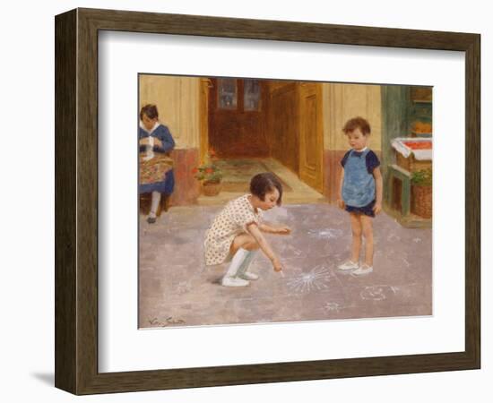 Hopscotch-Victor Gabriel Gilbert-Framed Giclee Print