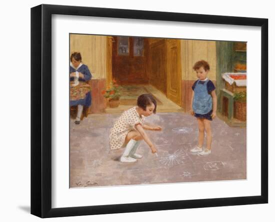 Hopscotch-Victor Gabriel Gilbert-Framed Giclee Print