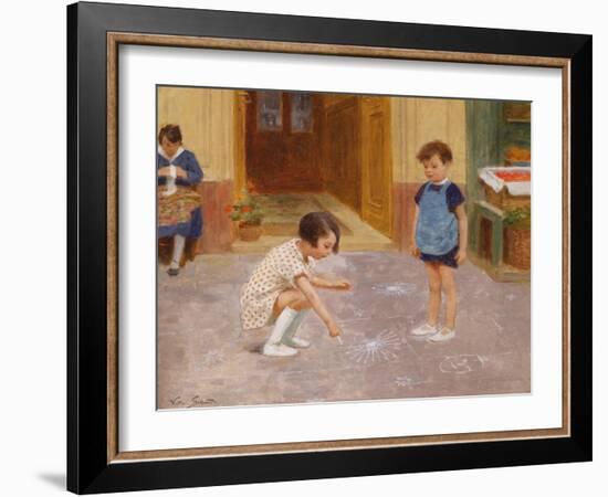 Hopscotch-Victor Gabriel Gilbert-Framed Giclee Print