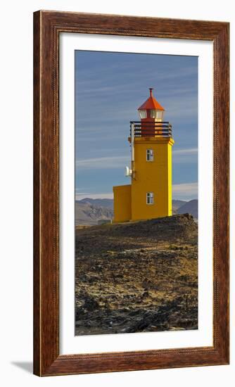 Hopsneses Lighthouse, Reykjanes (Headland), Iceland-Rainer Mirau-Framed Photographic Print