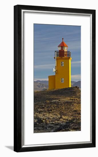 Hopsneses Lighthouse, Reykjanes (Headland), Iceland-Rainer Mirau-Framed Photographic Print