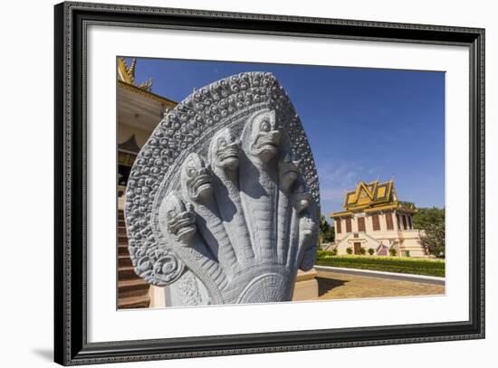 Hor Samran Phirun, Royal Palace, in the Capital City of Phnom Penh, on the Mekong River, Cambodia-Michael Nolan-Framed Photographic Print