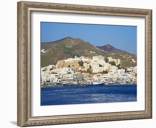 Hora (Chora) Main Town and Kastro, Naxos, Cyclades, Aegean, Greek Islands, Greece, Europe-Tuul-Framed Photographic Print