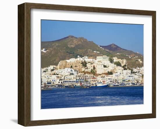 Hora (Chora) Main Town and Kastro, Naxos, Cyclades, Aegean, Greek Islands, Greece, Europe-Tuul-Framed Photographic Print