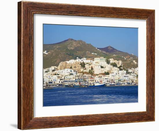 Hora (Chora) Main Town and Kastro, Naxos, Cyclades, Aegean, Greek Islands, Greece, Europe-Tuul-Framed Photographic Print