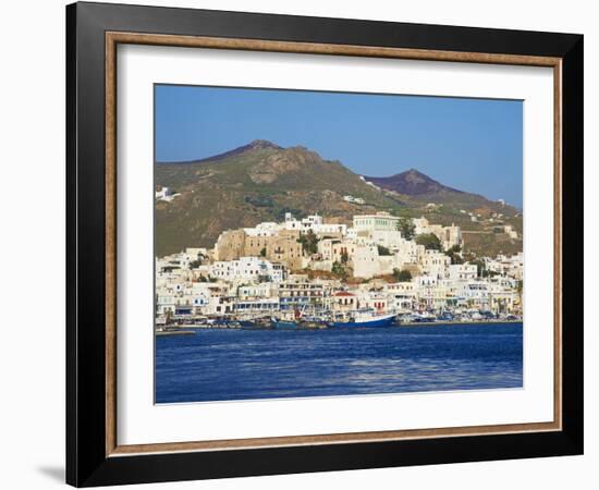 Hora (Chora) Main Town and Kastro, Naxos, Cyclades, Aegean, Greek Islands, Greece, Europe-Tuul-Framed Photographic Print