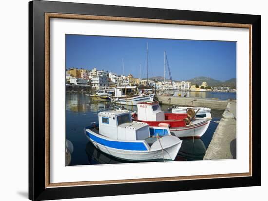 Hora, Harbour, Pigadia, Karpathos Island, Dodecanese, Greek Islands, Greece, Europe-Tuul-Framed Photographic Print