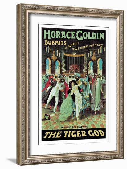 Horace Goldin, Magician: The Tiger God-null-Framed Premium Giclee Print