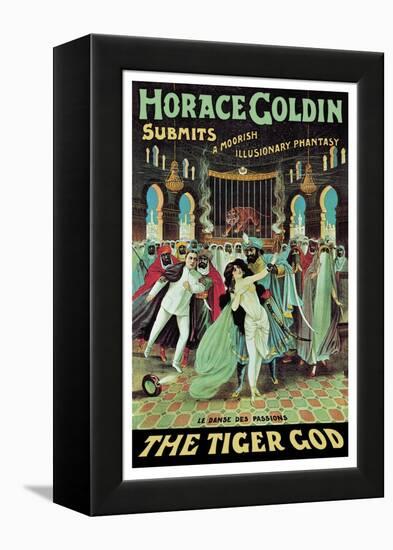 Horace Goldin, Magician: The Tiger God-null-Framed Stretched Canvas