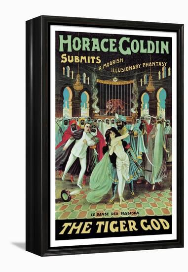 Horace Goldin, Magician: The Tiger God-null-Framed Stretched Canvas