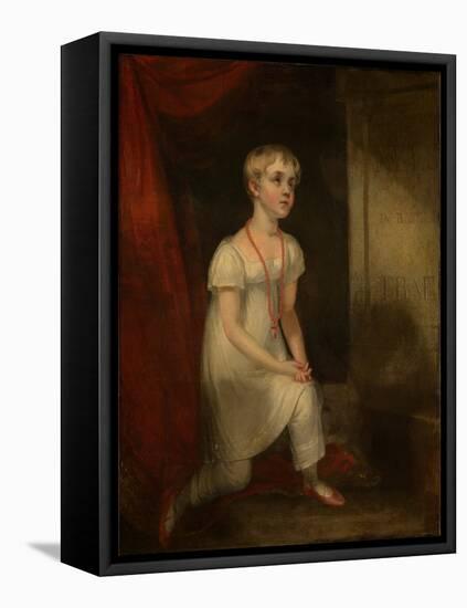 Horatia Nelson Kneeling before Her Father's Tomb, C.1807 (Oil on Canvas)-William Owen-Framed Premier Image Canvas