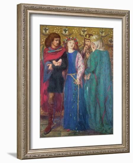 Horatio Discovering the Madness of Ophelia-Dante Gabriel Rossetti-Framed Giclee Print