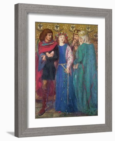 Horatio Discovering the Madness of Ophelia-Dante Gabriel Rossetti-Framed Giclee Print