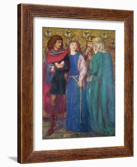 Horatio Discovering the Madness of Ophelia-Dante Gabriel Rossetti-Framed Giclee Print