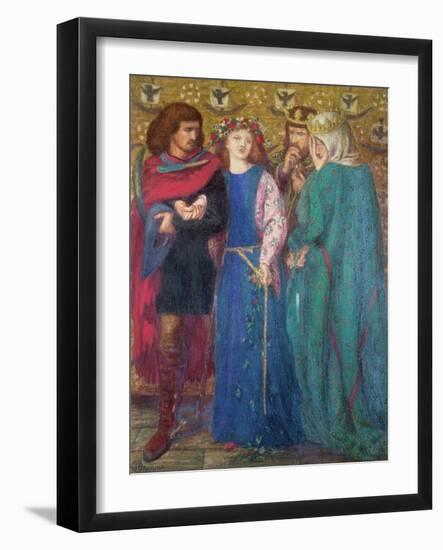 Horatio Discovering the Madness of Ophelia-Dante Gabriel Rossetti-Framed Giclee Print