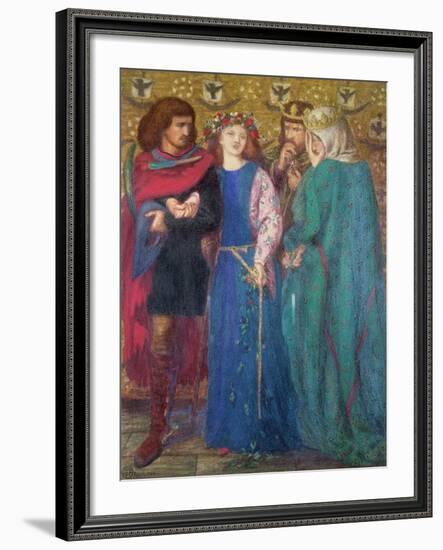 Horatio Discovering the Madness of Ophelia-Dante Gabriel Rossetti-Framed Giclee Print