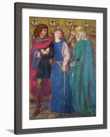 Horatio Discovering the Madness of Ophelia-Dante Gabriel Rossetti-Framed Giclee Print