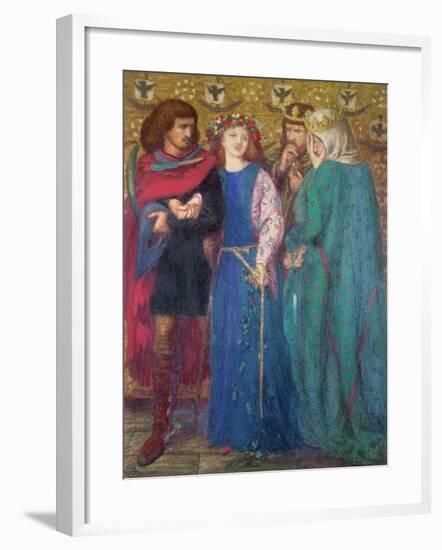 Horatio Discovering the Madness of Ophelia-Dante Gabriel Rossetti-Framed Giclee Print