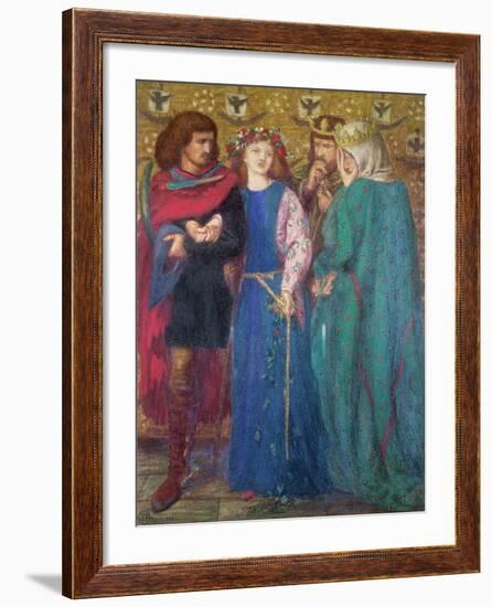 Horatio Discovering the Madness of Ophelia-Dante Gabriel Rossetti-Framed Giclee Print