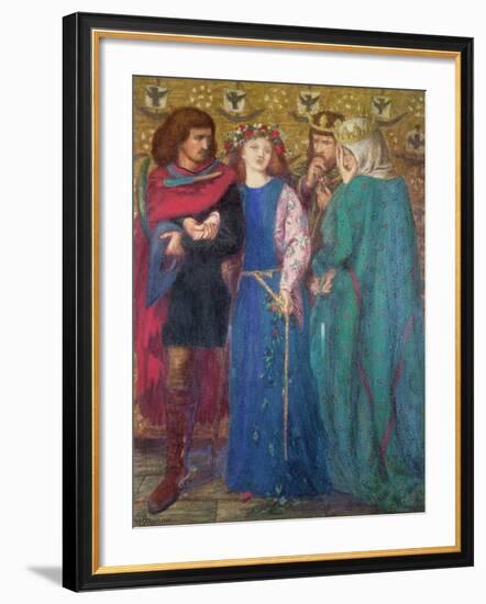 Horatio Discovering the Madness of Ophelia-Dante Gabriel Rossetti-Framed Giclee Print