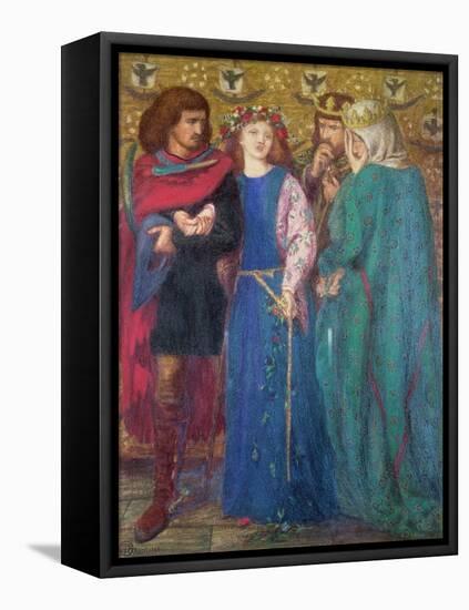 Horatio Discovering the Madness of Ophelia-Dante Gabriel Rossetti-Framed Premier Image Canvas