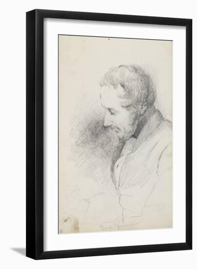 Horatio Greenough, 1829-30 (Pencil on Paper)-Thomas Cole-Framed Giclee Print