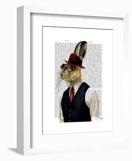 Horatio Hare in Waistcoat-Fab Funky-Framed Art Print