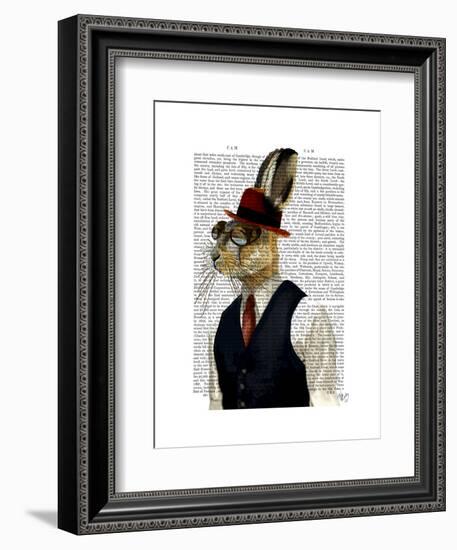 Horatio Hare in Waistcoat-Fab Funky-Framed Art Print