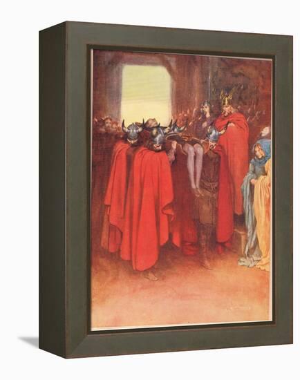 Horatio Tells His Men to 'Bear Hamlet Like a Soldier', from 'Hamlet' by William Shakespeare,…-W. G. Simmonds-Framed Premier Image Canvas