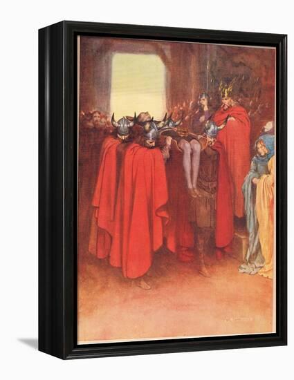 Horatio Tells His Men to 'Bear Hamlet Like a Soldier', from 'Hamlet' by William Shakespeare,…-W. G. Simmonds-Framed Premier Image Canvas