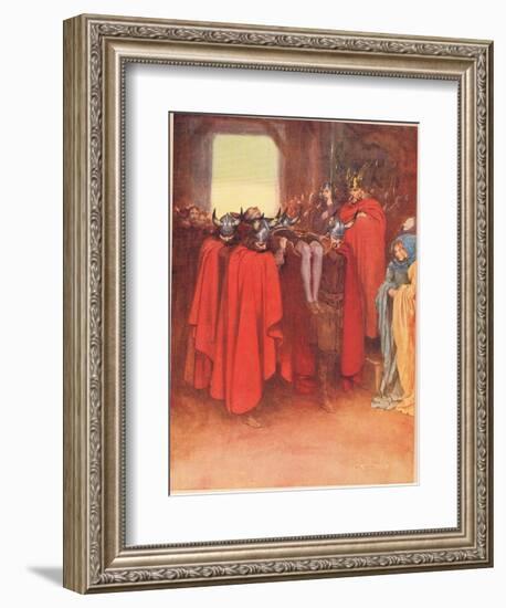 Horatio Tells His Men to 'Bear Hamlet Like a Soldier', from 'Hamlet' by William Shakespeare,…-W. G. Simmonds-Framed Giclee Print