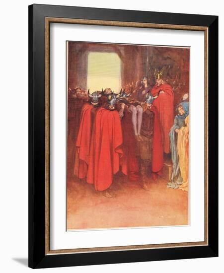 Horatio Tells His Men to 'Bear Hamlet Like a Soldier', from 'Hamlet' by William Shakespeare,…-W. G. Simmonds-Framed Giclee Print