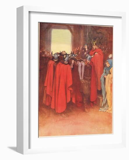 Horatio Tells His Men to 'Bear Hamlet Like a Soldier', from 'Hamlet' by William Shakespeare,…-W. G. Simmonds-Framed Giclee Print