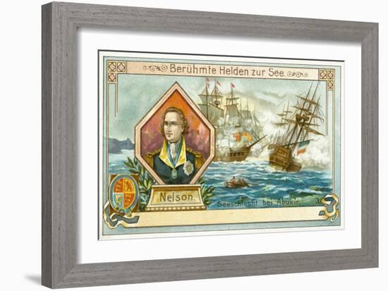 Horation Nelson, British Admiral, and the Battle of the Nile, 1798-null-Framed Giclee Print