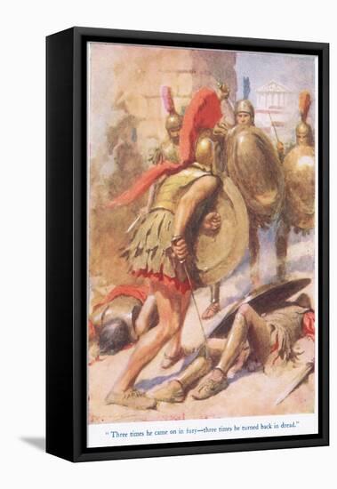 Horatius, Illustration from 'Stories from the Poets'-Arthur C. Michael-Framed Premier Image Canvas