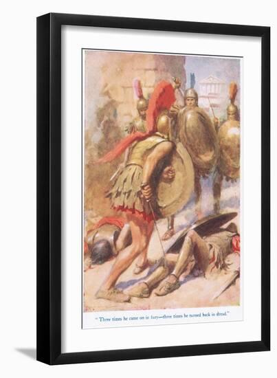 Horatius, Illustration from 'Stories from the Poets'-Arthur C. Michael-Framed Giclee Print