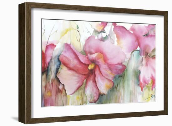 Horizontal Flores III-Leticia Herrera-Framed Premium Giclee Print