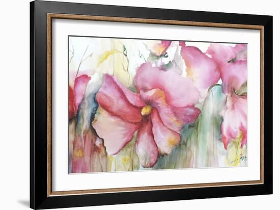 Horizontal Flores III-Leticia Herrera-Framed Premium Giclee Print