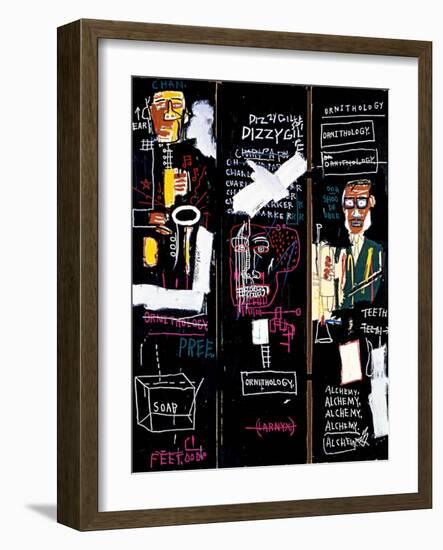 Horn Players, 1983-Jean-Michel Basquiat-Framed Giclee Print