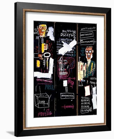 Horn Players, 1983-Jean-Michel Basquiat-Framed Giclee Print