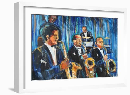 HORN SECTION-ALLAYN STEVENS-Framed Art Print