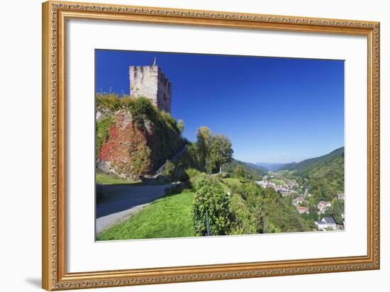 Hornberg Castle and View over Gutachtal Valley, Black Forest, Baden Wurttemberg, Germany, Europe-Markus Lange-Framed Photographic Print