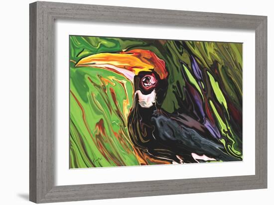 Hornbill-Rabi Khan-Framed Art Print