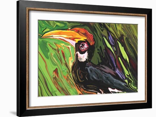 Hornbill-Rabi Khan-Framed Art Print