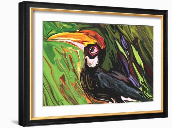 Hornbill-Rabi Khan-Framed Art Print